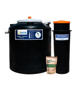 Kit Fossa Séptica Biodigestora + Leito De Secagem 600l/dia